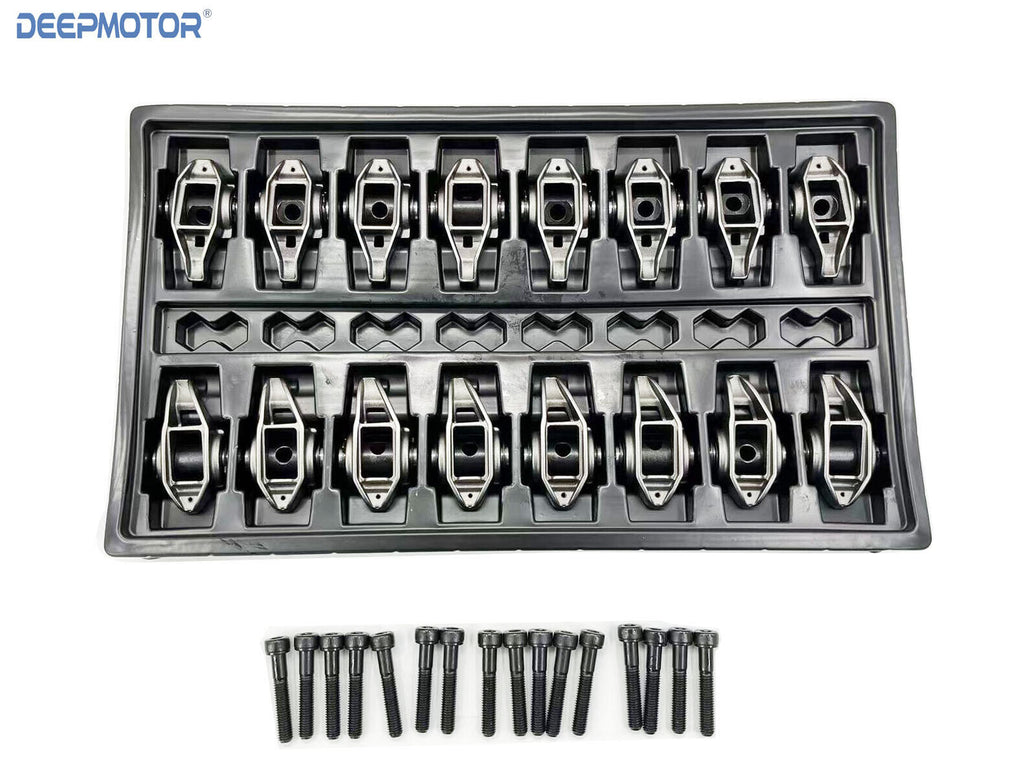 Deepmotor LS3 L92 6.0L 6.2L 1.7 Ratio Rocker Arms Set with Trunion Kit Installed