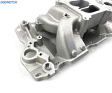 Deepmotor SBC Air Gap Dual Plane intake manifold for Small Block Chevy 350 400