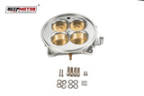 Deepmotor Billet Aluminum 2200 CFM 4 Barrel 4500 Dominator Throttle Body Silver