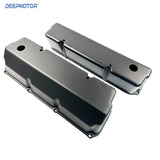 Fits Ford 351C Black Aluminum Valve Covers - Tall w/Hole