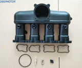 Aluminum Intake Manifold for EA888 (Gen III) VW 2.0T W/Methanol 1/8'' NPT Black