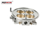 Deepmotor Billet Aluminum 2200 CFM 4 Barrel 4500 Dominator Throttle Body Silver