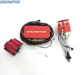 Deepmotor Pro Billet Distributor Ignition Box Coil Set for Ford SBF 351w Windsor