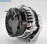 For GM LS Truck AD244 220 AMP CHROME ALTERNATOR SERPENTINE BELT 4 Pin Connector