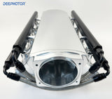 Deepmotor 102mm Dual Fuel Rails LS3 L92 Intake Manifold 16 injectors Silver