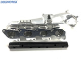Billet Intake Manifold for S13 SR20 SR20DET Fuel Rail 76mm Throttle Body Set Sil