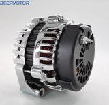 For GM LS Truck AD244 220 AMP CHROME ALTERNATOR SERPENTINE BELT 4 Pin Connector