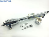 32" Floor Shift Tilt Steering Column with Ignition Keys & Steering Wheel Adapter