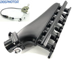Deepmotor RB20 RB20DET Billet Intake Manifold Fuel Rail Throttle Body Set Black
