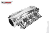 Billet CNC 102mm Intake Manifold Set with Burst Panel Flange for LS3 L92 Silver