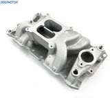 Deepmotor SBC Air Gap Dual Plane intake manifold for Small Block Chevy 350 400