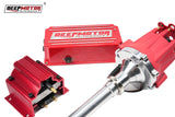Deepmotor Billet Red Distributor Coil Ignition Kit for SBC BBC Chevy 350 454 Pro