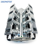Deepmotor 102mm Dual Fuel Rails LS3 L92 Intake Manifold 16 injectors Silver
