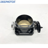 RB26 RB26DET Fab Intake manifold Fuel Rail 90mm Throttle Body Set + Cable Black