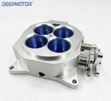 Deepmotor CNC Billet 1000 CFM 1.75" Core 4-Barrel 4150 Throttle Body Silver