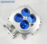 Deepmotor CNC Billet 1000 CFM 1.75" Core 4-Barrel 4150 Throttle Body Silver