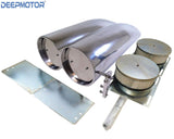 Aluminum Polished Finned Shotgun Intake Air Hood Scoop Single & Dual Carbs Setup