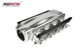 Billet 102mm Intake Manifold Set with Burst Panel Flange for LS1 LS2 LS6 Silver