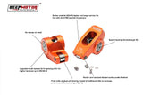 Deepmotor 2024-T6 Aluminum 1.6 Ratio 3/8'' Roller Rocker Arms for Chevy SBC 350