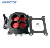 Deepmotor CNC Billet 1000 CFM 1.75" Core 4-Barrel 4150 Throttle Body Black