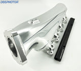 Billet Intake Manifold for S13 SR20 SR20DET Fuel Rail 76mm Throttle Body Set Sil