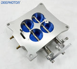 Deepmotor CNC Billet 1000 CFM 1.75" Core 4-Barrel 4150 Throttle Body Silver