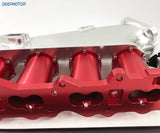 CNC RB25DET RB25 Intake Manifold Fuel Rail 90mm Throttle Body Set 6 Injector RED