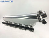 Deepmotor 90mm Billet 2JZ-GTE Intake Manifold Fuel Rail 90 mm Throttle Body Set