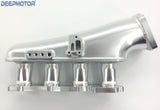 S14 S15 SR20DET 76mm Billet Intake Manifold Fuel Rail Throttle Body Silver