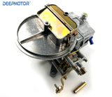 Deepmotor 2 Barrel Carburetor 350 CFM Manual Choke Silver