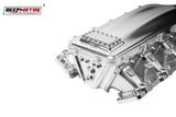 Billet CNC 102mm Intake Manifold Set with Burst Panel Flange for LS3 L92 Silver