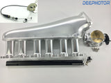 Deepmotor 90mm Billet 2JZGTE Intake Manifold Fuel Rail 90 mm Throttle Body Set