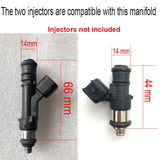 Deepmotor Billet 90mm Intake manifold Fuel Rail Throttle body for M50 M52 silver