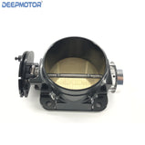 RB25 RB25DET Billet Intake Manifold Fuel Rail 90mm Throttle Body and Cable Black