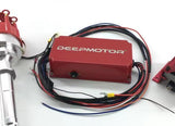 Deepmotor Pro Billet Distributor Ignition Box Coil Set for Ford SBF 351w Windsor
