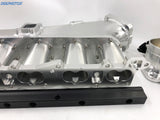 CNC RB26 RB26DET Intake manifold Fuel Rail 90mm Throttle Body Set 6 Injectors SL