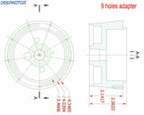32" Floor Shift Tilt Steering Column with Ignition Keys & Steering Wheel Adapter