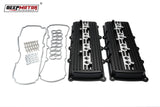 Deepmotor Aluminum Cast Valve Covers for Gen 3 III Hemi 5.7L 6.1L 6.4L Black