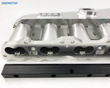 CNC RB25DET RB25 90mm Intake Manifold Fuel Rail Throttle Body Set 6 Injector Sil