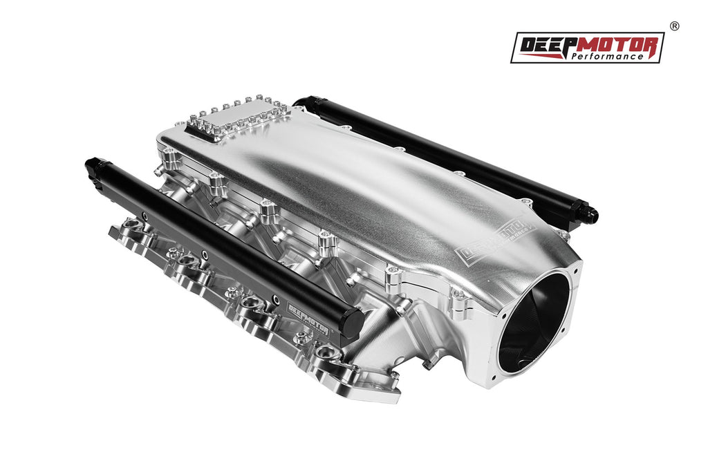 Burst Panel Drag Racing Intake Billet CNC 102mm Intake Manifold Set with Burst Panel Flange for LS3 L ...