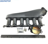 Deepmotor 2JZ-GE Billet Intake Manifold Fuel Rail Throttle Body + Throttle cable
