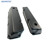 Fits Ford 351C Black Aluminum Valve Covers - Tall w/Hole