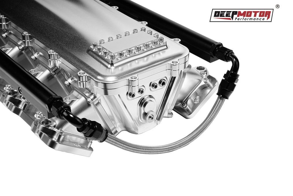 Burst Panel Drag Racing Intake Billet CNC 102mm Intake Manifold Set with Burst Panel Flange for LS3 L ...