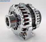 For GM LS Truck AD244 220 AMP CHROME ALTERNATOR SERPENTINE BELT 4 Pin Connector