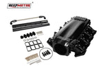 Billet CNC 102mm Intake Manifold Set with Burst Panel Flange for LS3 L92 Black
