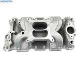 Deepmotor SBC Air Gap Dual Plane intake manifold for Small Block Chevy 350 400