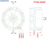 Deepmotor 32" Auto Column Shift Tilt Steering Column with Key & Wheel Adapter