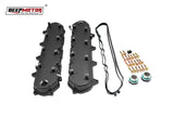 Cast Aluminum Valve Covers w/ Coil Mounts for GM LT GEN V 5.3 6.2 LT1 LT4 Black
