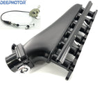 Deepmotor RB20 RB20DET Billet Intake Manifold Fuel Rail Throttle Body Set Black