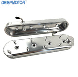 LS Fabricated Valve Covers with D510C Ignition Coils for LS1 LS2 LS3 LS6 Silver